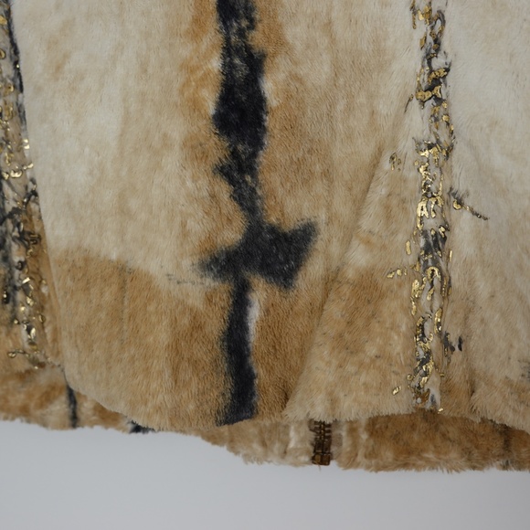 Faux Fur Cotton Blend Jacket Size S Italy designer Cappopera - Picture 9 of 15